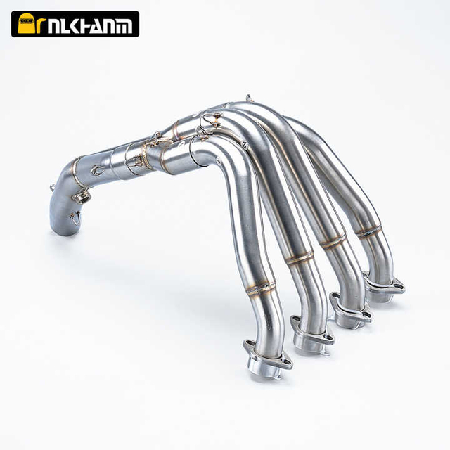 New 51MM Stainless Steel Motorcycle Exhaust System Escape Slip-On Front Tube Link Pipe Connect for YAMA YZF-R6 2006-2020