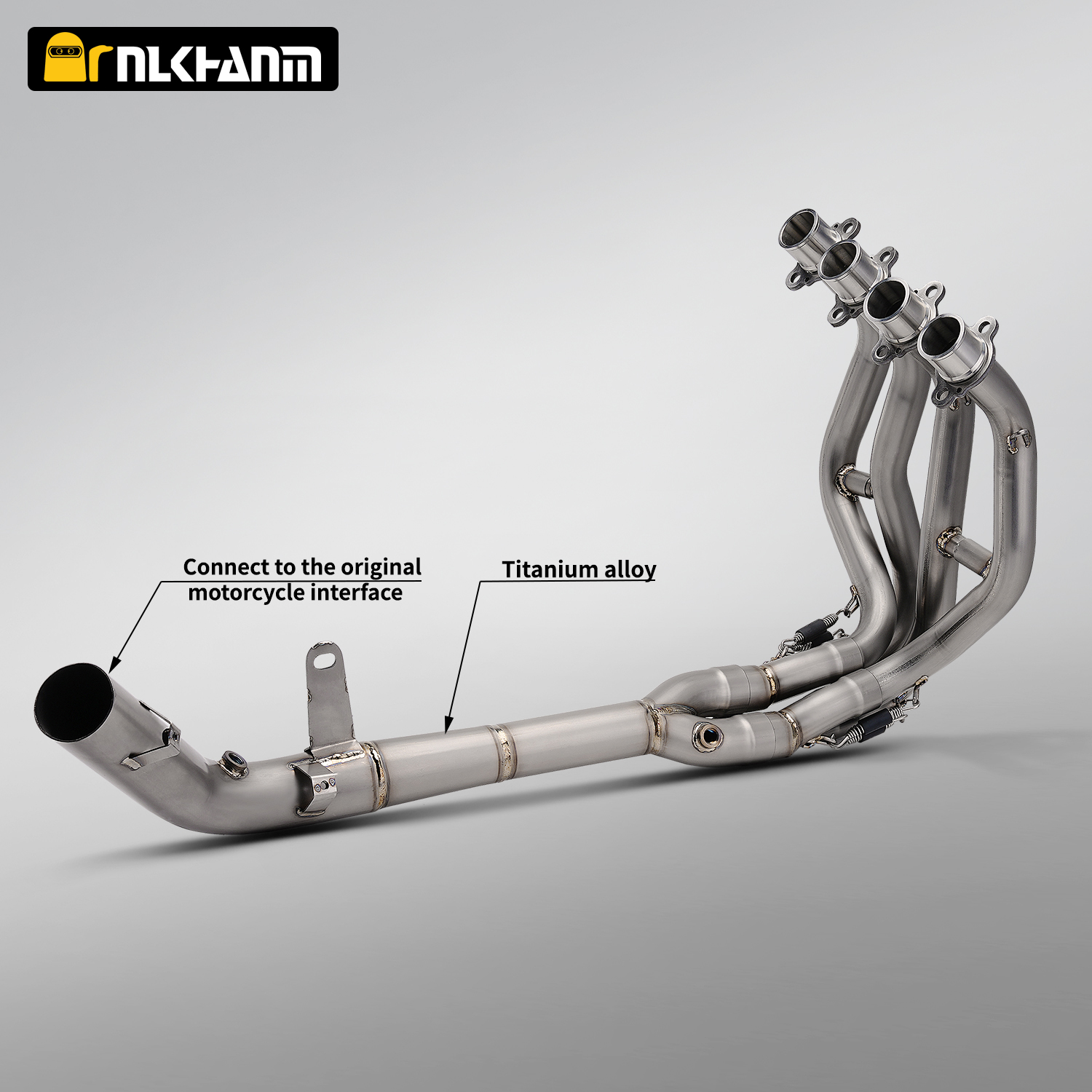 Kawasak ZX4R ZX-4R Custom Exhaust System Modified Titanium Alloy Front Section Stainless Steel Carbon Material Boxed Packaging