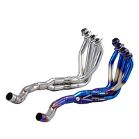 For Kawasak Z1000 10-21 Motorcycle Modified Stainless Esacpe Exhaust Muffler Front Pipe Tube Full System Blue & Silver Z1000