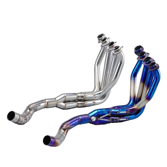 For Kawasak Z1000 10-21 Motorcycle Modified Stainless Esacpe Exhaust Muffler Front Pipe Tube Full System Blue & Silver Z1000