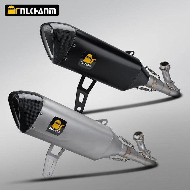 ZONTES 368G/E Motorcycle Exhaust System Full Section Modification with New AK Muffler for ZONTES 368G 368E