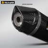 Leo Universal Motorcycle Exhaust System 51mm LV Full Carbon Fiber Muffler New Condition for GSX250 R3 R6 ZX4R ZX6R CBR650 Steel