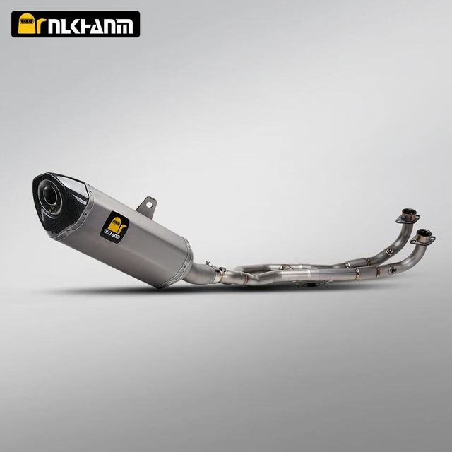 AK550 Generation-2 Motorcycle Exhaust Full Titanium Alloy System Modification Used AK Titanium Carbon Muffler for KYMCO AK550