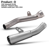 New Titanium Alloy Motorcycle Exhaust Integrated Mid Tail Carbon Tip AR Muffler Modified Middle Link Pipe ZX10R New Steel