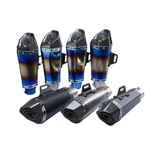 Universal 51mm Adapter Carbon Fiber AK Exhaust Muffler for GSXR150 R15 Duke200 Click CBR150R MT15 Gixxer150 250 RC200 CBR500R R3