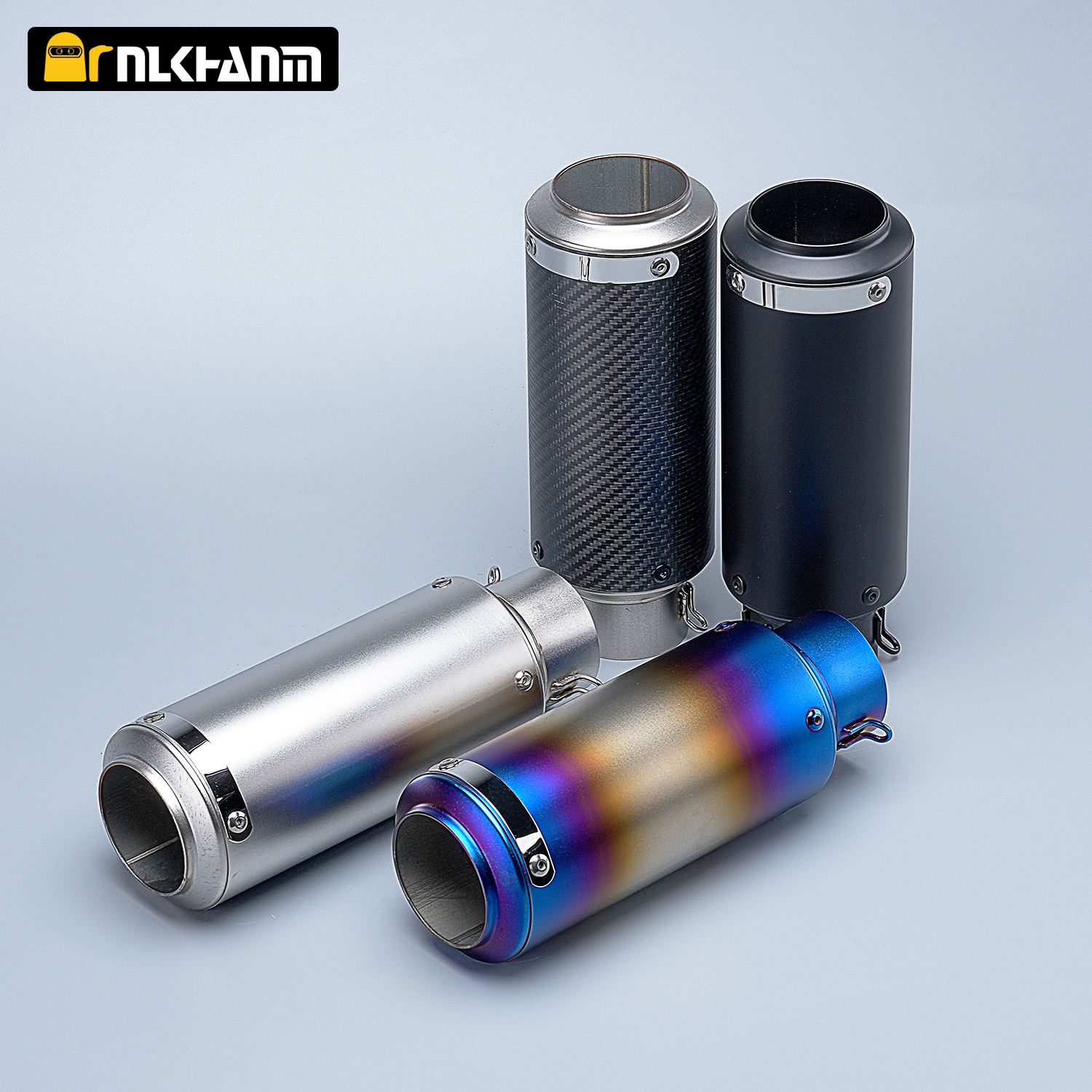 Universal 51mm 60mm Motorcycle Exhaust Pipe Motorcycle for YZF R6 R15 R3 MT07 ZX6r Z800 Z900 MT09 FZ09 Z400