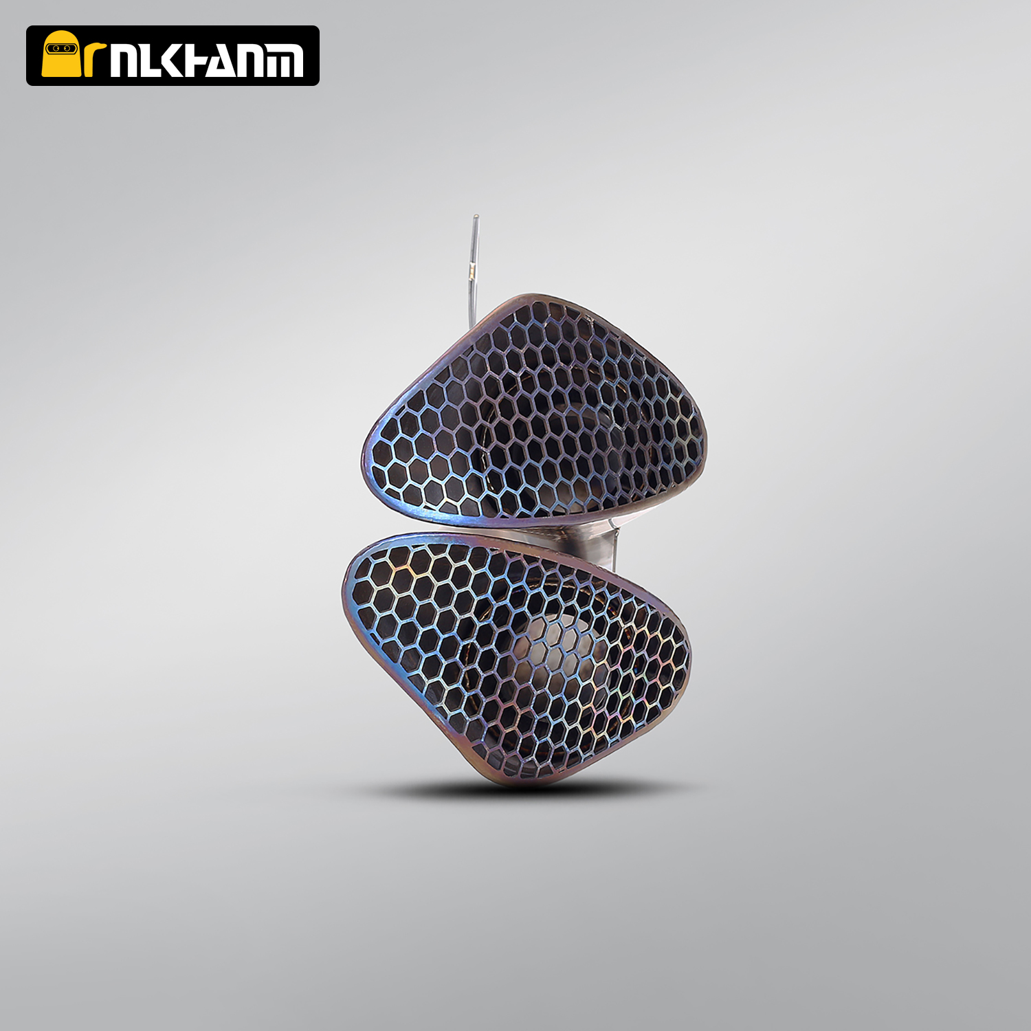 NlkHanm Titanium Honeycomb Forged Motorcycle Exhaust Kit slip on Line for Kawasaki ZX-4R ZX4R Zx4rr ZX25R Zx25rr