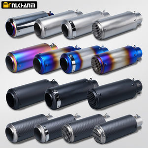 Universal 51mm 60mm Motorcycle Exhaust Pipe Motorcycle for YZF R6 R15 R3 MT07 ZX6r Z800 Z900 MT09 FZ09 Z400