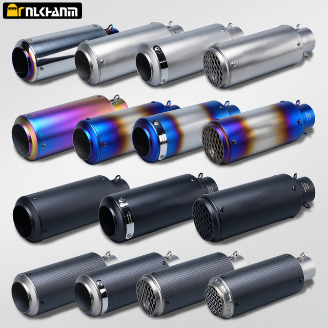 Universal 51mm 60mm Motorcycle Exhaust Pipe Motorcycle for YZF R6 R15 R3 MT07 ZX6r Z800 Z900 MT09 FZ09 Z400