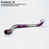 Nmax 125 Stainless Steel Motorcycle Exhaust Middle Link Pipe Collector Elbow Headers for Yama NMAX155 NMAX125 2015-2017