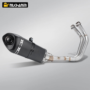 For Yamaha MT07 FZ07 Full Motorcycle Exhaust System Escape Slip 51MM Front Tube New Steel Original AK AR SC Link Pipe Connect
