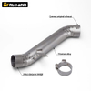New Aprilia RSV4 Street Motorcycle Stainless Steel Muffler 60mm Inlet Diameter 42cm Middle Link Exhaust Pipe for 2009-2014