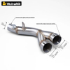 Stainless Steel Exhaust Muffler for Yama R6 YZF R6 2006-2021 New 51mm Mid Pipe Link Silencer System Motorcycle Link Muffler Pipe