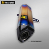 ZONTES 350E Full Titanium Alloy AK Titanium Muffler Carbon Material Exhaust System Modification for New ZONTES 350E Motorcycle
