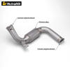 Stainless Steel Slip-On Tube for Duke RC125 250 390 Duke390 RC390 2017-2021 Motorcycles New Exhaust Modify Middle Link Pipe
