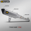 ZONTES 368G/E Motorcycle Exhaust System Full Section Modification with New AK Muffler for ZONTES 368G 368E