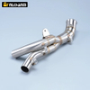 Moto Modified Carbon Mid Link Pipe Muffler for Yama YZFR1 YZF R1 2009-2014 Enhanced Stainless Steel Motorcycle Exhaust Escape