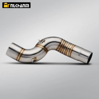 New Stainless Steel Slip-On Exhaust for Kawasaki Ninja ZX6R 636 2004-2008 Modified Mid-Link Pipe for Motorcycles