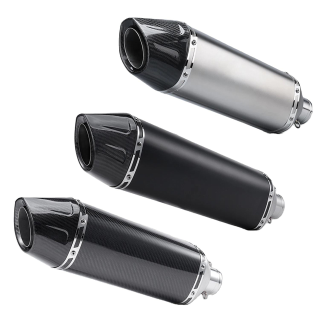 Universal 51mm SC Stainless Steel Carbon Fiber Motorcycle Exhaust System New 480mm Muffler for R6 MT09 Ninja GSX CB CBR300