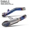 New Titanium Alloy Motorcycle Exhaust Integrated Mid Tail Carbon Tip SC Muffler Modified Middle Link Pipe ZX10R New Steel