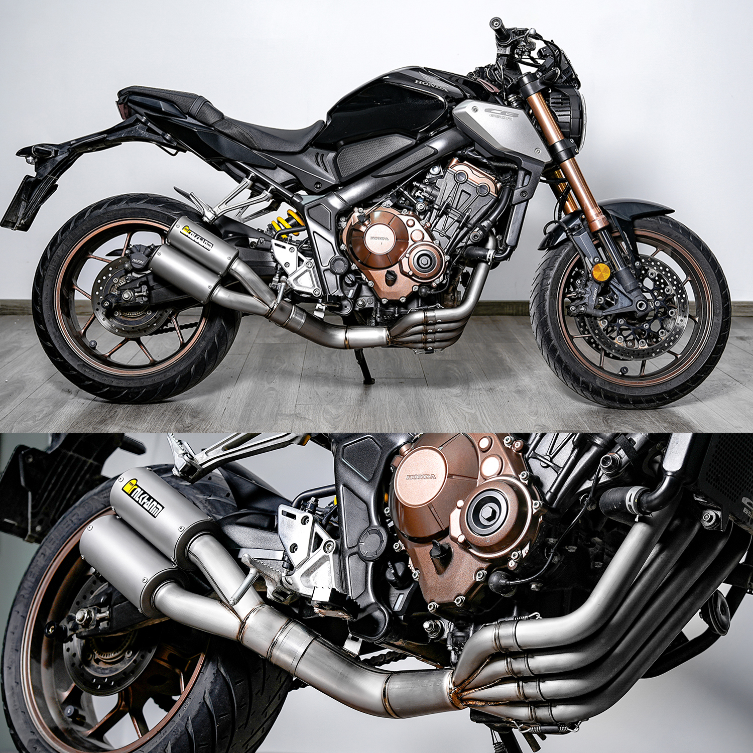 CBR650 CB650 Motorcycle Exhaust System Full Section Titanium Alloy Modification for CBR650 CB650 2014-2024