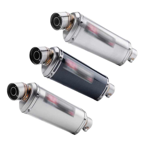 Universal 51mm Motorcycle Exhaust Muffler Yoshimura 240Long Escape Er6n Sv650 Z800 R1 Cb650f Cb1000r Carbon Stainless Steel