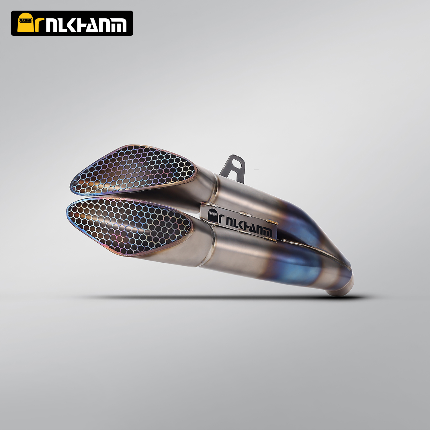 NlkHanm Titanium Honeycomb Forged Motorcycle Exhaust Kit slip on Line for Kawasaki ZX-4R ZX4R Zx4rr ZX25R Zx25rr