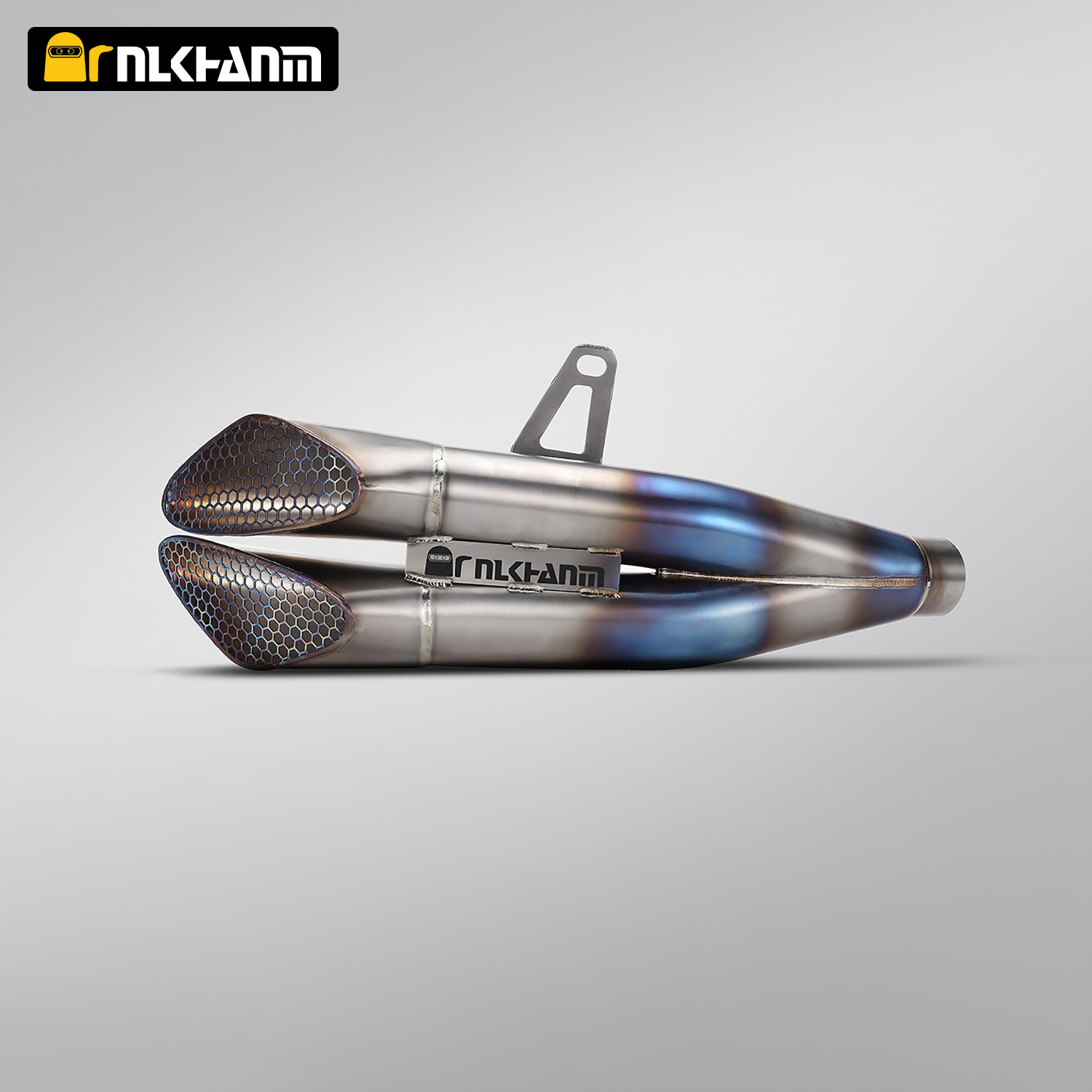 NlkHanm Titanium Honeycomb Forged Motorcycle Exhaust Kit slip on Line for Kawasaki ZX-4R ZX4R Zx4rr ZX25R Zx25rr