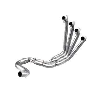 Titanium Alloy Mufflers for Hon CB650R/CBR650F Full Moto Exhaust System with Movabile Front Link Pipe Packed in Box