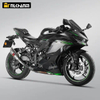 ZX-4R ZX-25R Motorcycle Exhaust System Modification Mid Section Link AK Honeycomb Carbon Fiber Escape Muffler for Kawasak Boxed