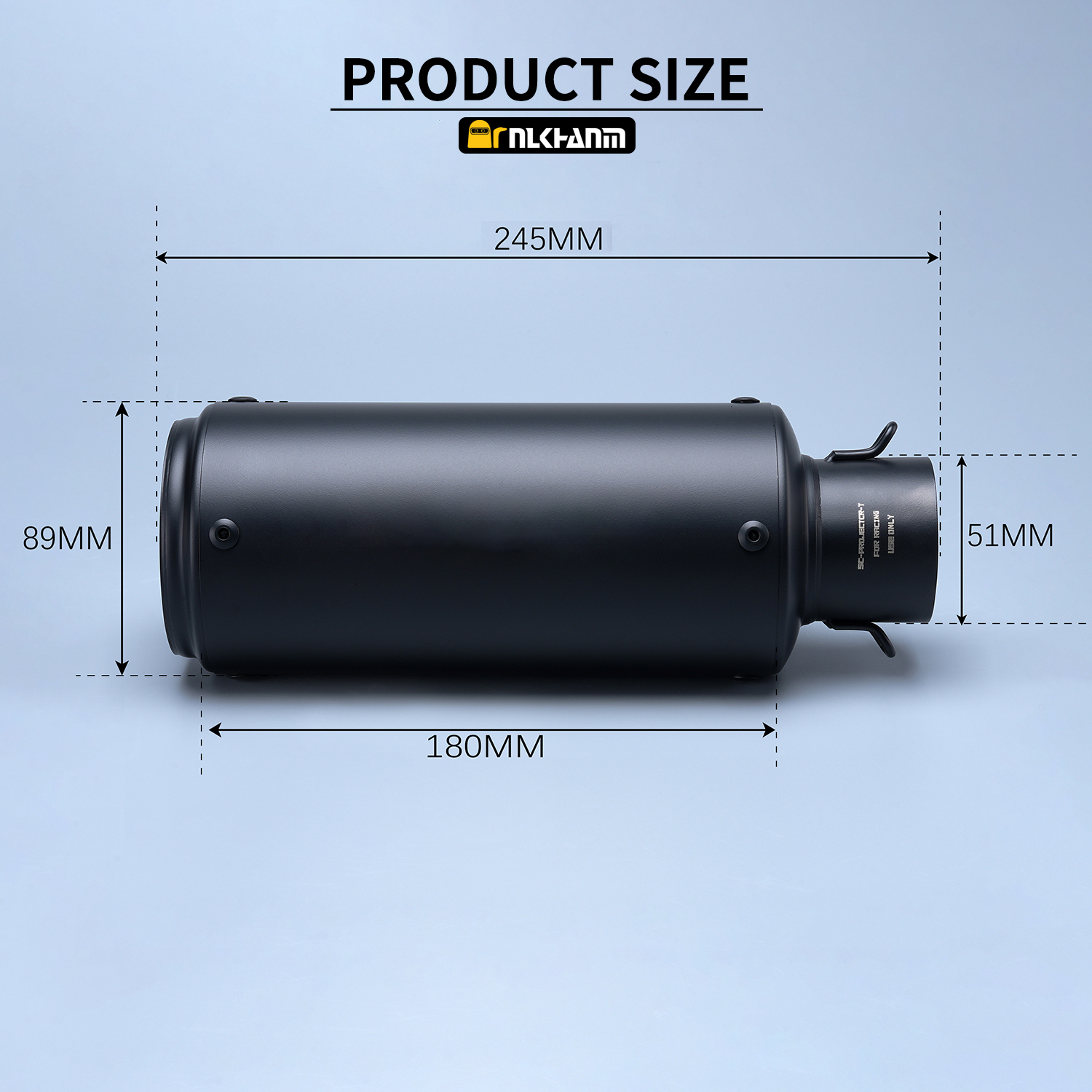 Universal 51mm 60mm Motorcycle Exhaust Pipe Motorcycle for YZF R6 R15 R3 MT07 ZX6r Z800 Z900 MT09 FZ09 Z400