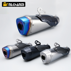 Universal 51mm Carbon Fiber Heat Shield Universal Motorcycle Exhaust System Mufflers for V4 Ninja400 PCX125 Nmax155 Motorcycles