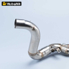 Stainless Steel Motorcycle Exhaust System Front Link Pipe Slip-On 51mm Muffler Compatible Hon CB650F CB650R CBR650 CBR650F
