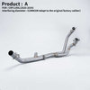 Hond CRF1100L CRF1100 Africa Twin Motorcycle Exhaust Slip Modified Front Middle Link Pipe Stainless Steel 51 Original Interface