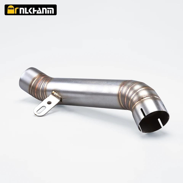 New Aprilia RSV4 Street Motorcycle Stainless Steel Muffler 60mm Inlet Diameter 42cm Middle Link Exhaust Pipe for 2009-2014