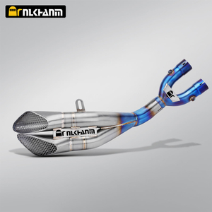 YZF-R1 R1M Motorcycle Exhaust System Modification NlkHanm Gemini Titanium Alloy Dual Outlet Escape for YAMA YZF-R1 YZF-R1M