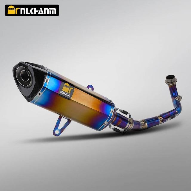 ZONTES 350E Full Titanium Alloy AK Titanium Muffler Carbon Material Exhaust System Modification for New ZONTES 350E Motorcycle