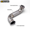 2018-2022 for DUKE 790 Adventure R KTM790 R Motorcycle Exhaust New Ti Middle Link Pipe Pit Bike Elbow 2019 2020 2021 2022