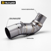 New Stainless Steel Exhaust Middle Section Link Pipe for CBR1000 2008-2012 Motorcycles Modified Motorcycle Exhaust