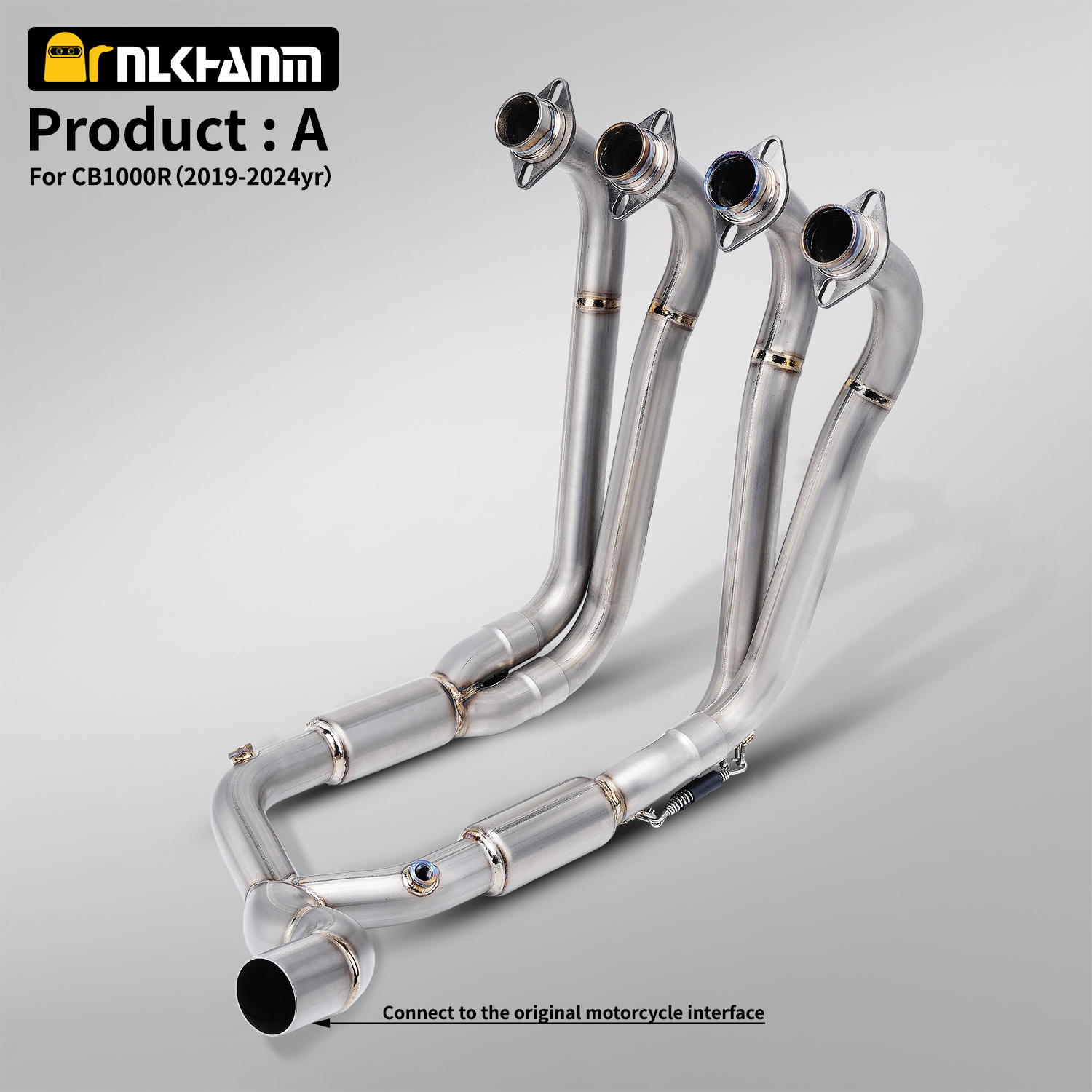 CB1000R Titanium Motorcycle Exhaust System Modified with Full Titanium Alloy Front Section for Honda CB1000R 2019-2024