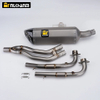 AK550 Generation-2 Motorcycle Exhaust Full Titanium Alloy System Modification Used AK Titanium Carbon Muffler for KYMCO AK550