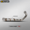 ZONTES 368G/E Motorcycle Exhaust System Modification Stainless Steel Front Section with Carbon Fiber Material