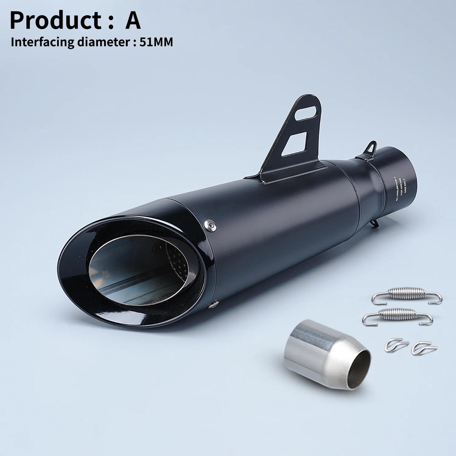 motorcycle 51mm exhaust muffler middle link pipe