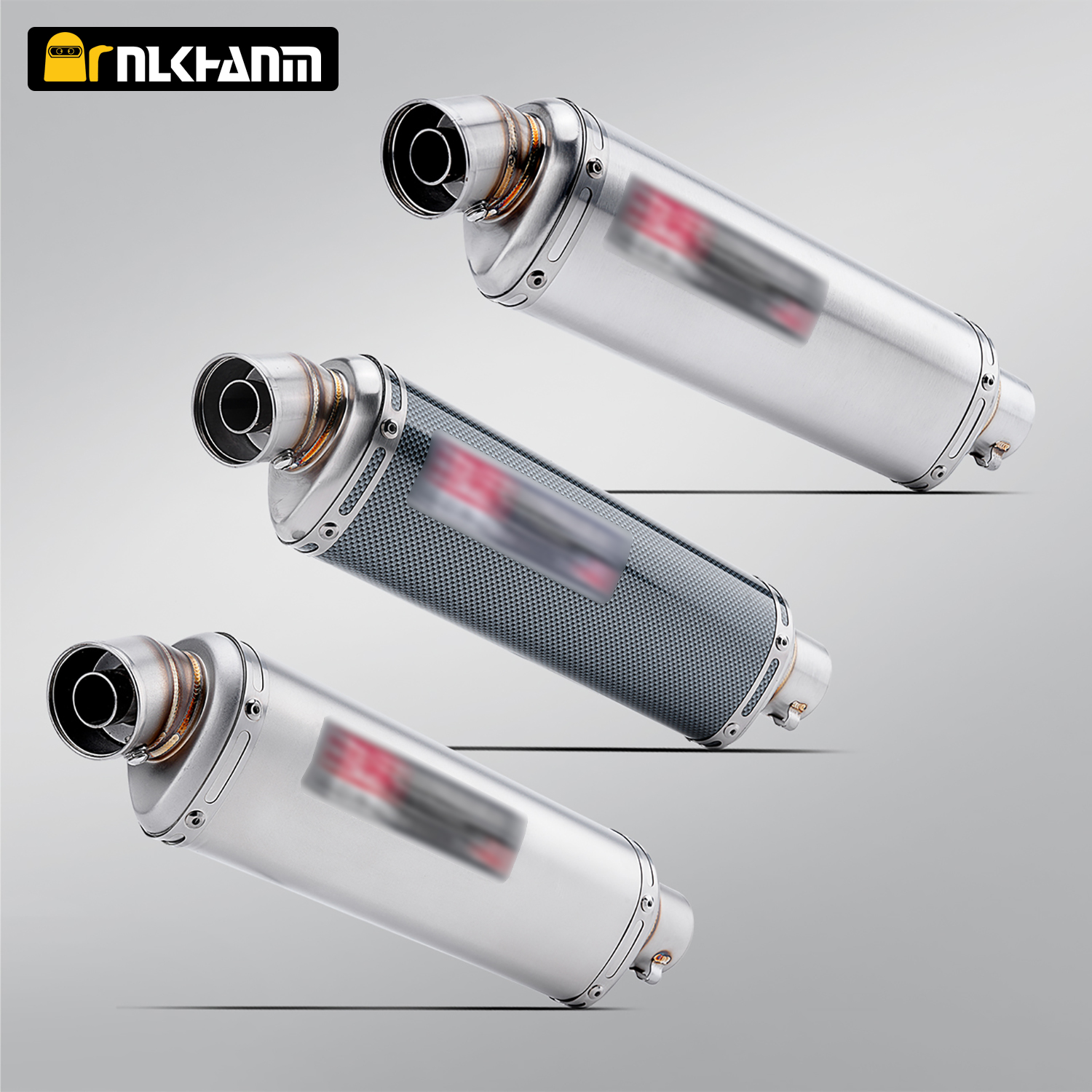 51mm Universal Motorcycle Exhaust Yoshimura 300Long Escape Muffler SV650 Z800 R1 CB650F CB1000R CBR250R F850 Z900 Ninja400 Steel