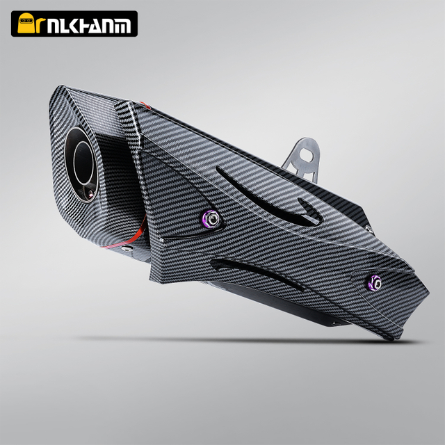Universal 51mm Stainless Steel Carbon Fiber Motorcycle Exhaust System Muffler New TMAX XMAX ADV Pedal Motorcycles