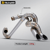 New Condition Titanium Alloy Full Section Exhaust Muffler Pipe for Bobber Motorcycle Stainless Steel Box Packing