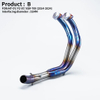 Yama MT07 FZ07 2014-2021 XSR700 Racing Motorcycle Exhaust Muffler New Split Slip-On Front Pipe Stainless Steel Box Packed