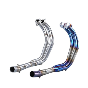 Yama MT07 FZ07 2014-2021 XSR700 Racing Motorcycle Exhaust Muffler New Split Slip-On Front Pipe Stainless Steel Box Packed