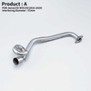 Yama NVX155 AEROX155 Scooter Exhaust System Front Header Slip Roundabout 51mm Steel Exhaust Muffler Stainless Steel Material