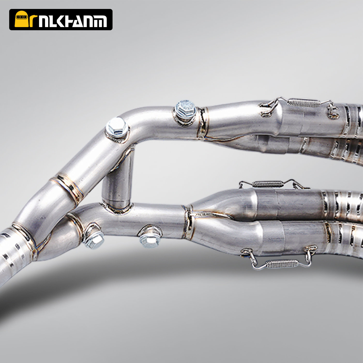 Full Exhaust System Modified Titanium Alloy Motorcycle Double Exit Muffler Slip on Front Pipe for S1000R 21-24 S1000RR 19-24
